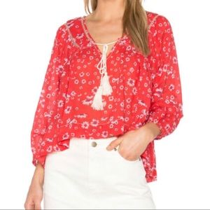 Free People Floral Blouse